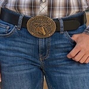 Montana Silversmiths Black Belt Buckle
